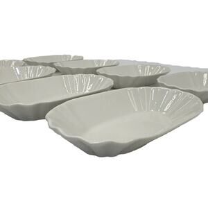 Malacasa Set Of 8 porcelain dishes. 8” X 4.5” {C}